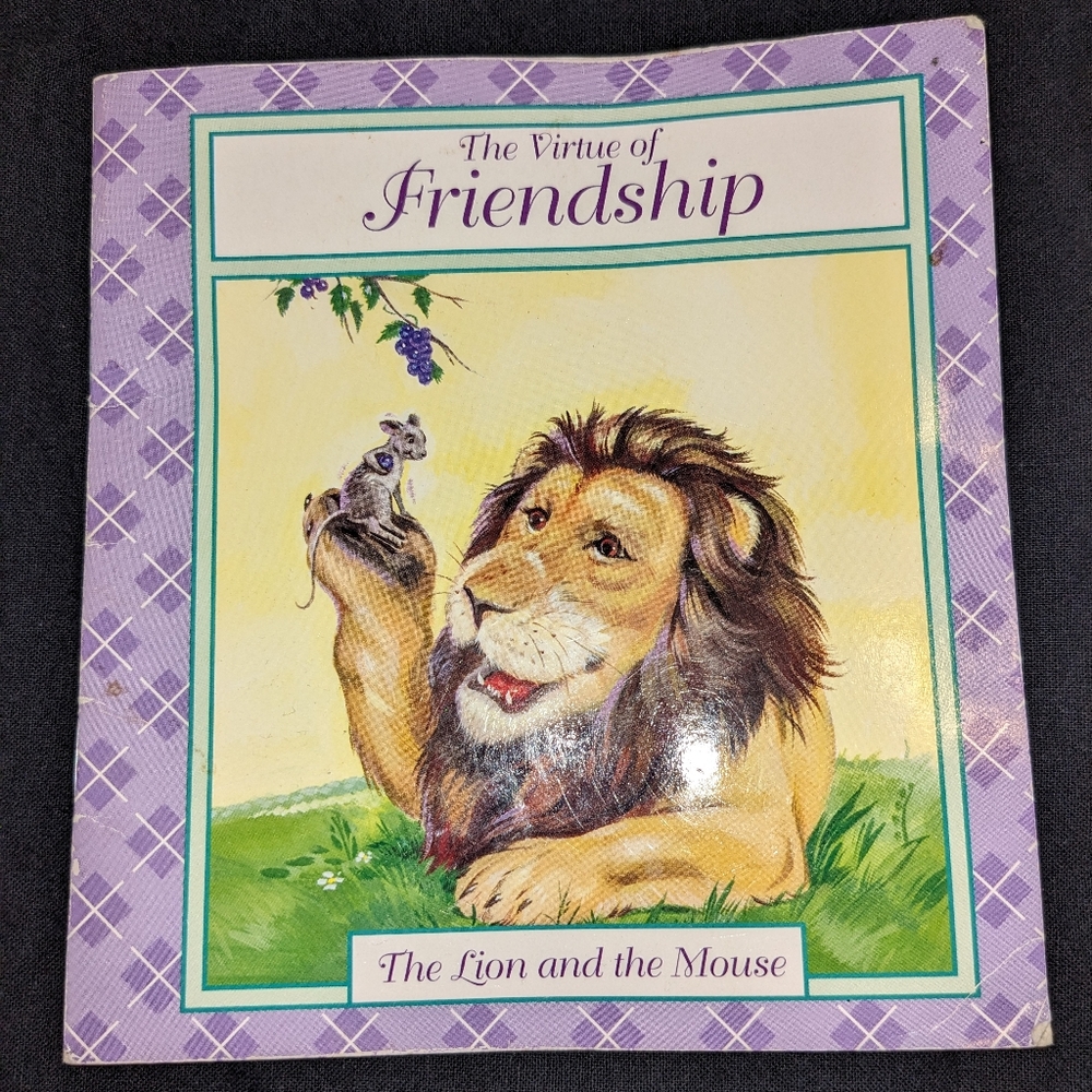 Vintage The Virtue of Friendship;The Lion and the Mouse